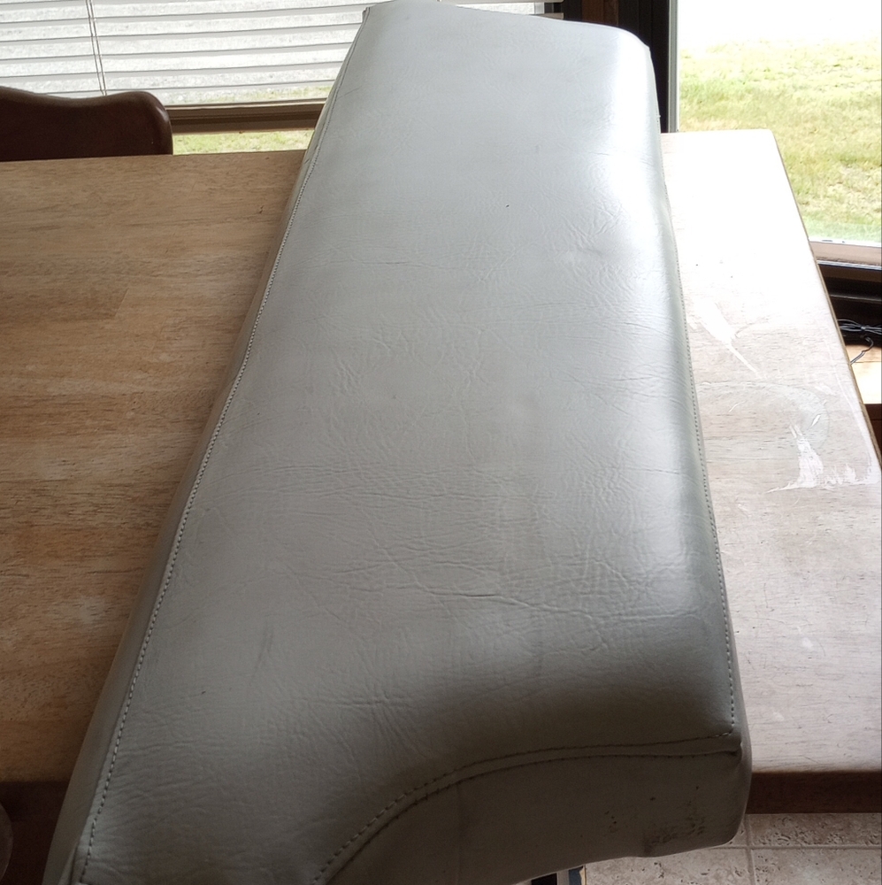 Elegant White Leather Bench Cushion